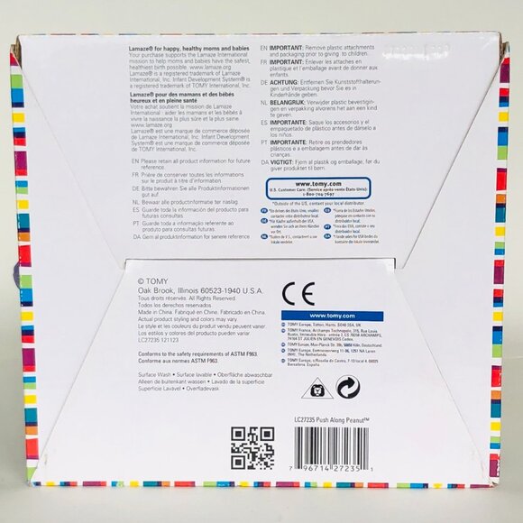 New in Box Lamaze  Push Along Peanut Elephant 9 Months + - Picture 14 of 15